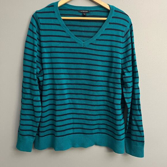 Lands’ End Striped Sweater - Picture 1 of 3